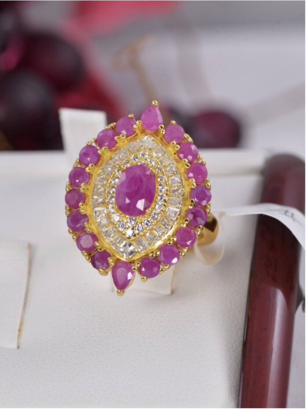Genuine Natural Ruby Ring 925 Sterling Silver, sz 7